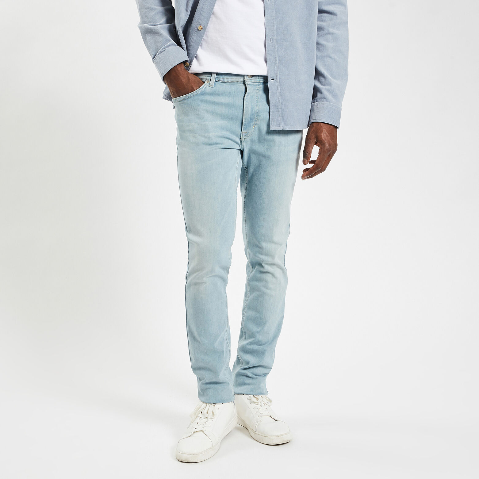 Jean slim urbanflex 3 longueurs Bleu