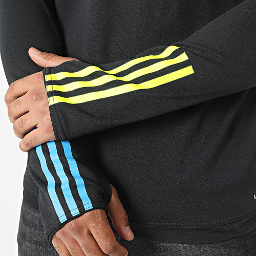 Sweat Zippé Slim A Bandes Arsenal HZ2183 Noir
