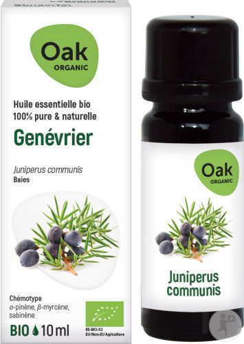 Oak Organic Genévrier Huile Essentielle 100% Pure Et Naturelle Flacon 10ml