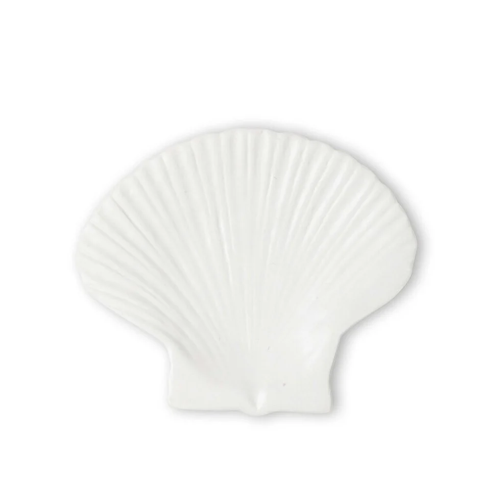 BYON  Shell tallerken, M - hvid