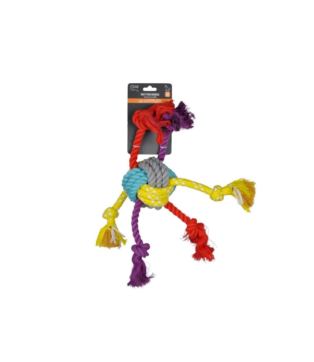 Paris Prix - Jouet Pour Chien corde & 6 Nœuds 42cm Multicolore