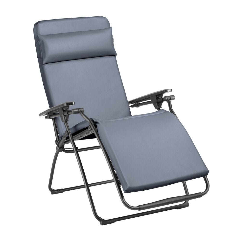 Gepolsterte Zero-Gravity-Relaxliege Vital Kunstleder Grau Charbon