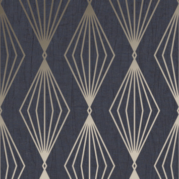 Vliesbehang Marquise Geo donkerblauw (111312)
