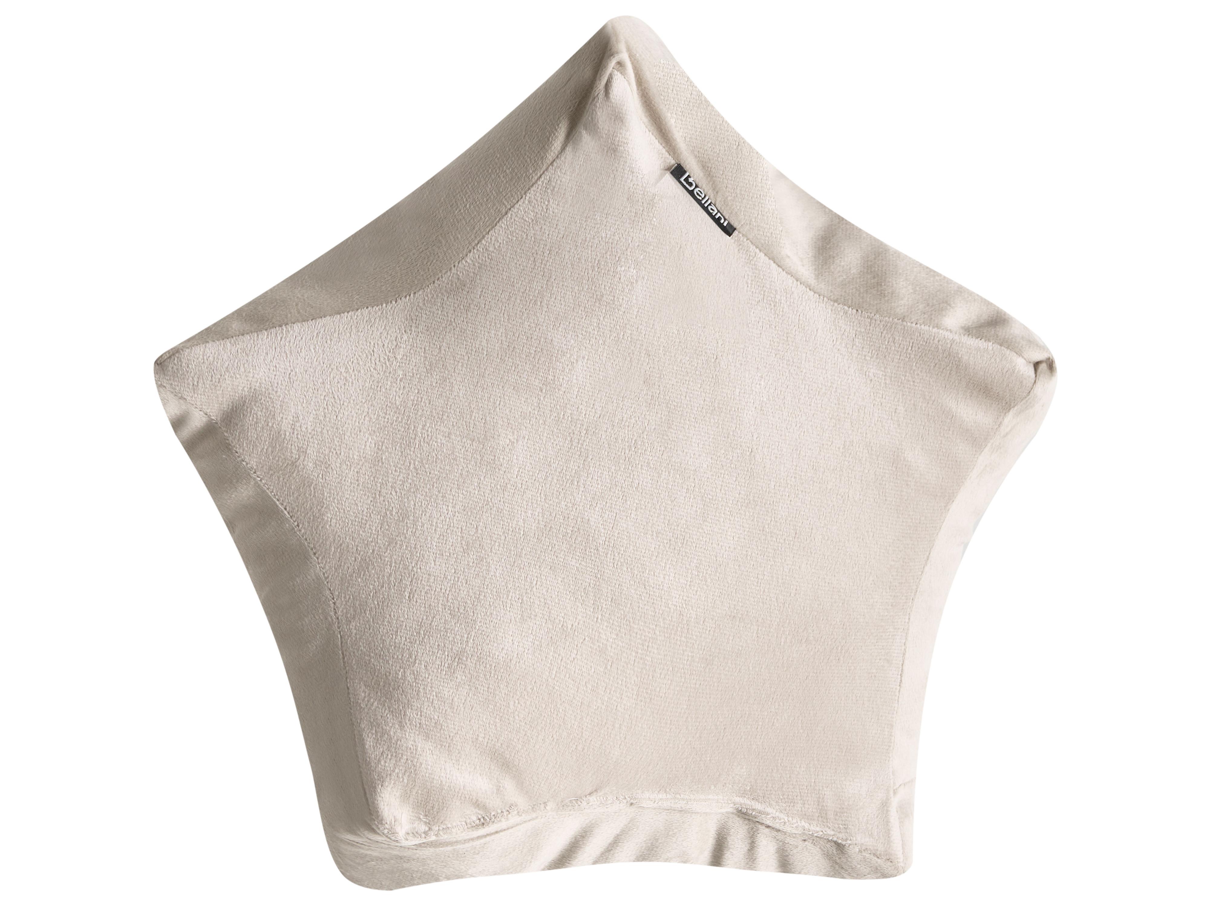Set van 3 sierkussens JOLLYTRIO Fluweel 35 x 70 cm 40 x 60 cm 40 x 40 cm Lichtbeige kerstmotief