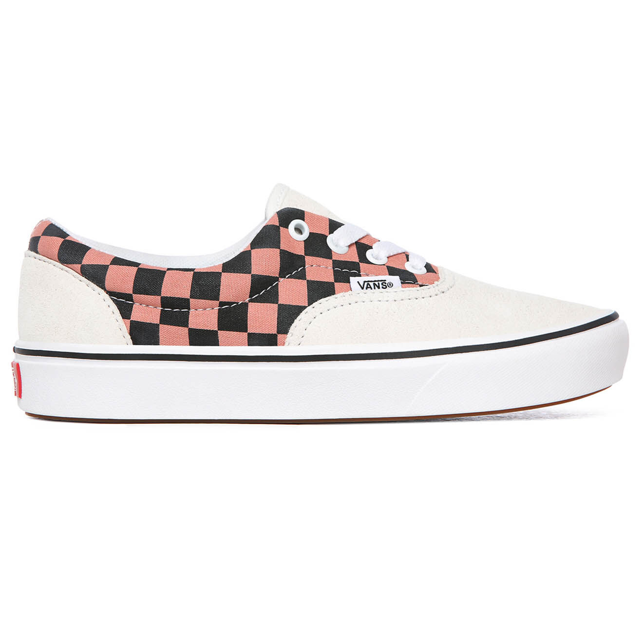 Vans Sneakers en Velours de Cuir & Toile Mixed Media ComfyCush Era blanc/rose/jaune/noir