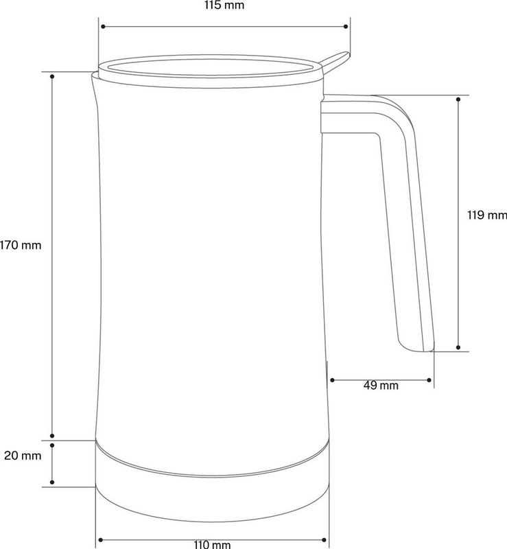 CREATE - MILK FROTHER STUDIO - Verwarmer voor melkopschuimer - 580ml - 75 °C - Donkergroen