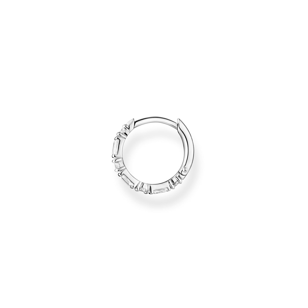 Thomas Sabo Sterling Charm Club Creole weisse Steine silber