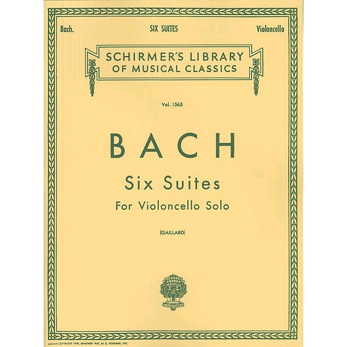 G. Schirmer - J.S. Bach: Six Suites voor cello