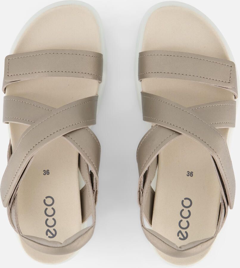 ECCO Soft Coss Strap Sandalen beige Leer
