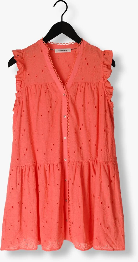CO\\'COUTURE oranje co'couture mini jurk pola anglaise ss dress