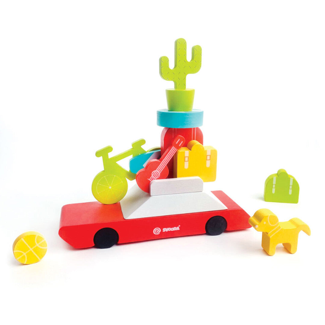 Svoora evenwichtsspel vakantie auto