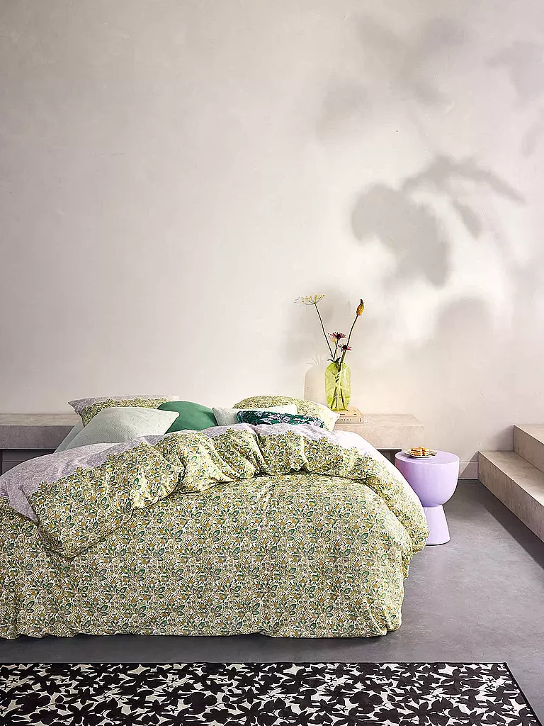 ESSENZA Satin Bettwäsche LEVINE 70x90cm/140x200cm Vanilla hellgrün