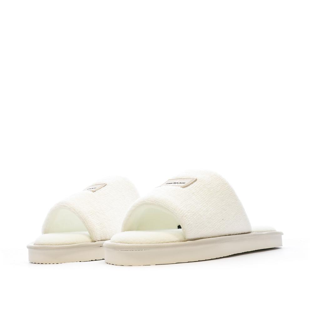 Calvin Klein Jeans Chaussons Blanc Femme Calvin Klein Jeans Home Slipper