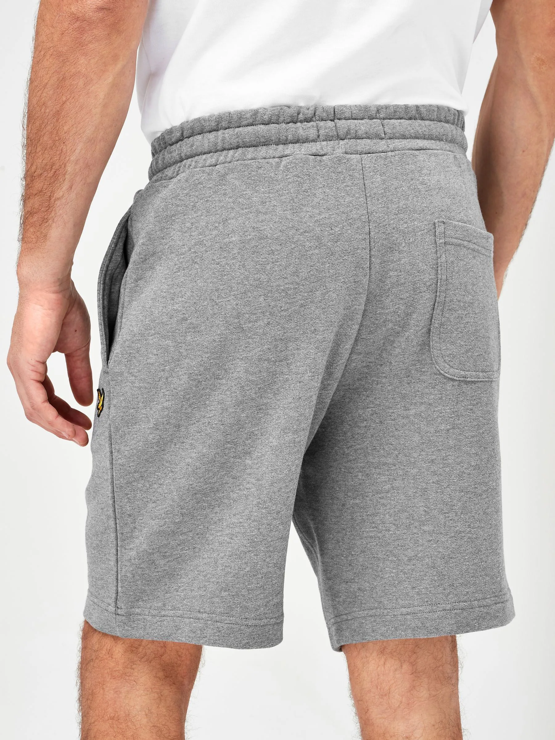 Grijs - Lyle & Scott - Jersey short van katoen