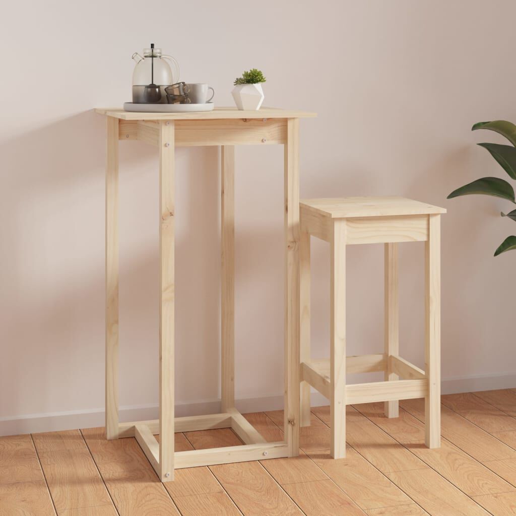 vidaXL Bartafel, 60x60x110 cm, massief grenenhout