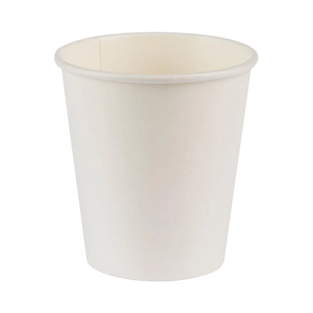 Gobelet jetable en carton uni blanc x50