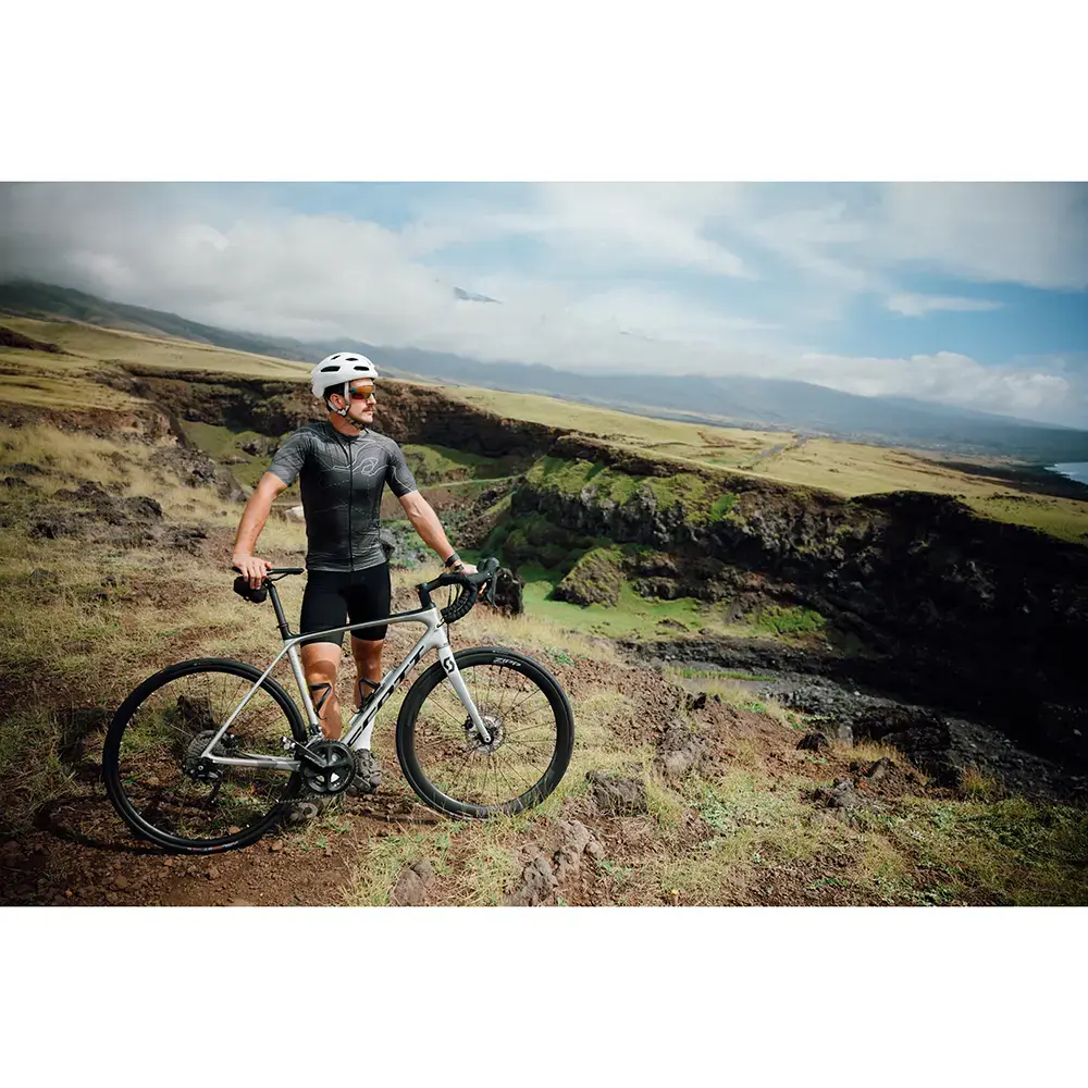Megmeister Aero Topo Print Summer Fietsshirt Korte Mouwen Grijs Heren