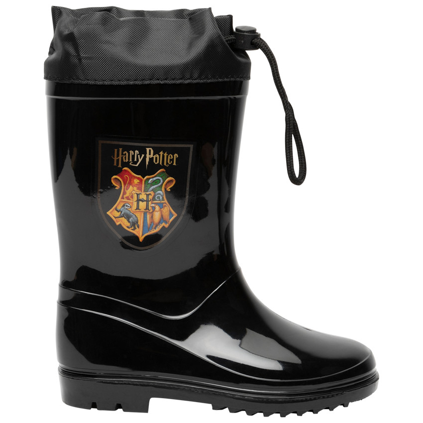 Bottes de pluie noires print logo Harry Potter pour enfant garçon