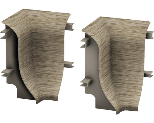 Geschuimde binnenhoeken voor plinten, acacia vintage (2 stuks)