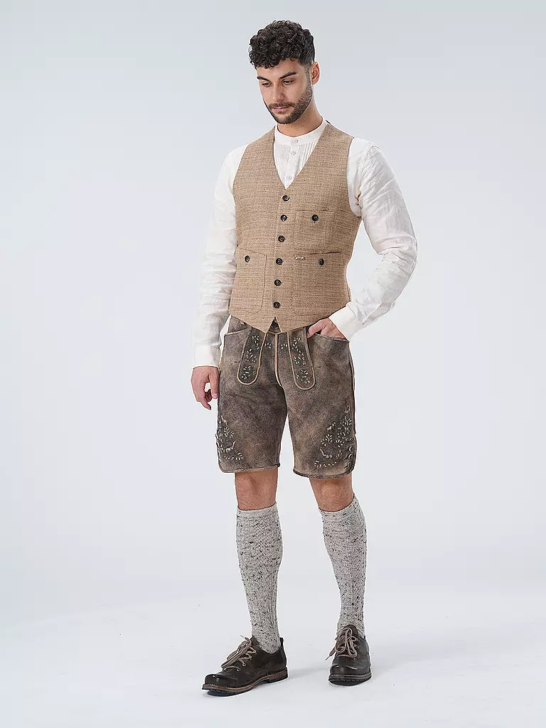 LUIS TRENKER Trachtengilet LUSEBA  camel