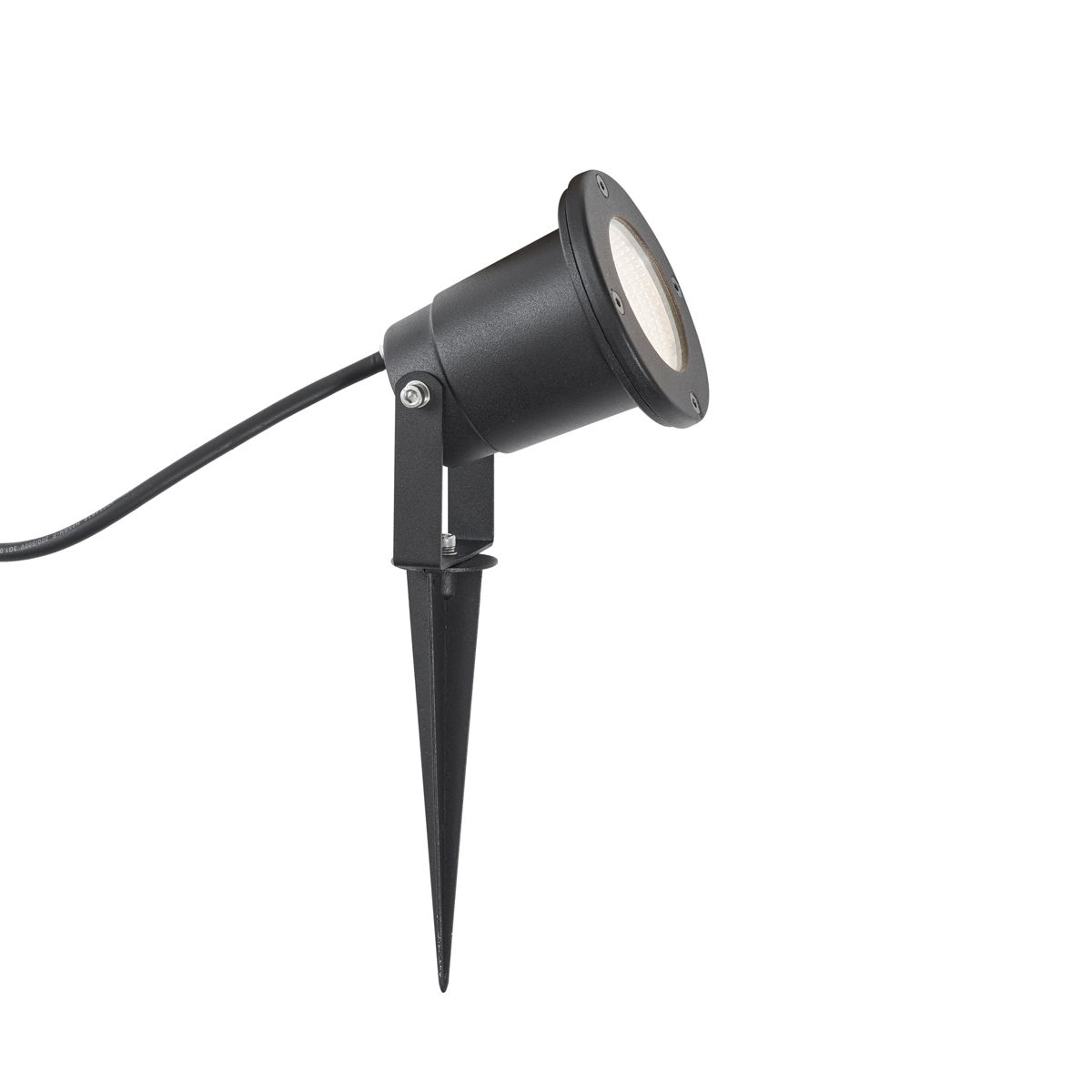 Prikspot zwart incl. LED verstelbaar IP65 met snoer en stekker - Basic