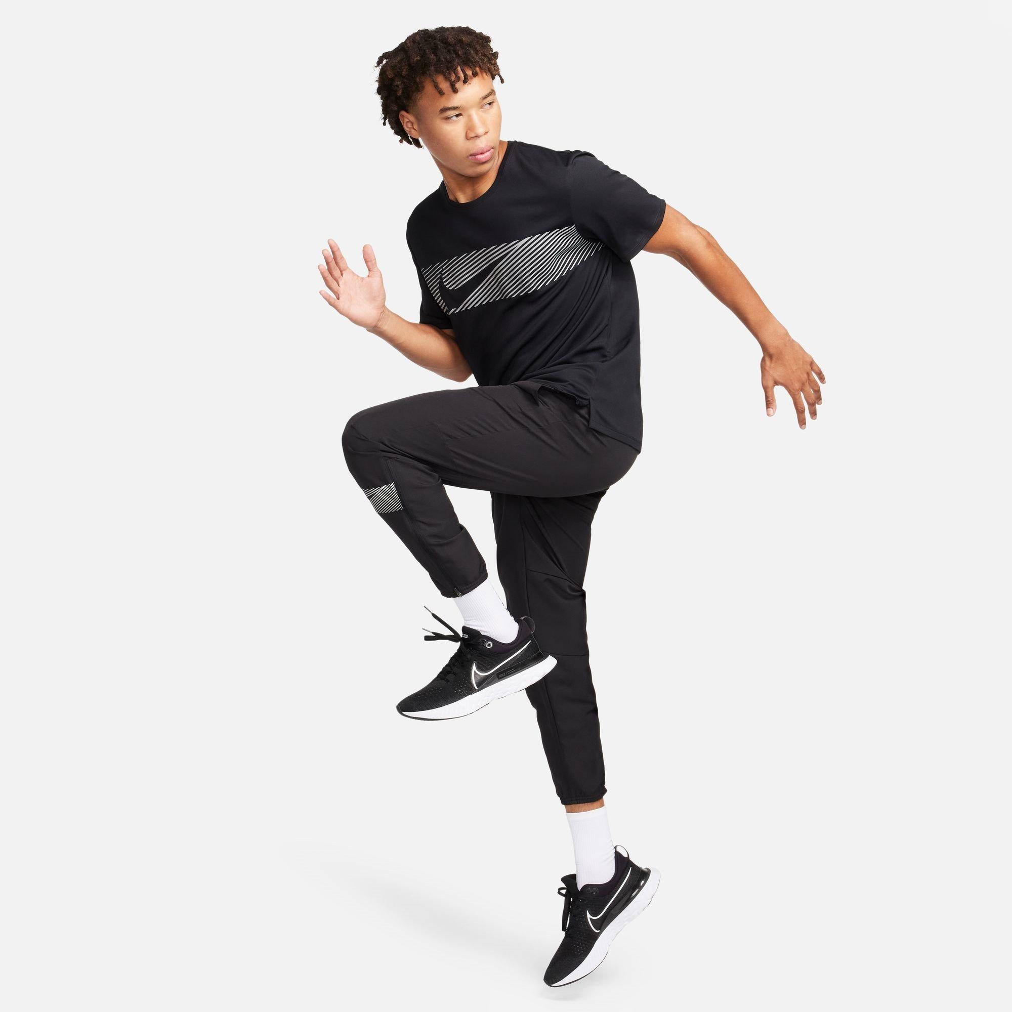 Nike Miler Flash Mens Dri FIT UV Short Sleeve Running Top