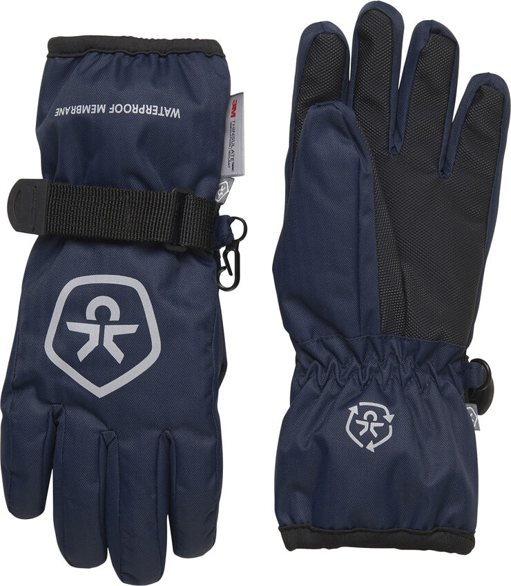 Color Kids Gloves - Waterproof - Recycled Total eclipse