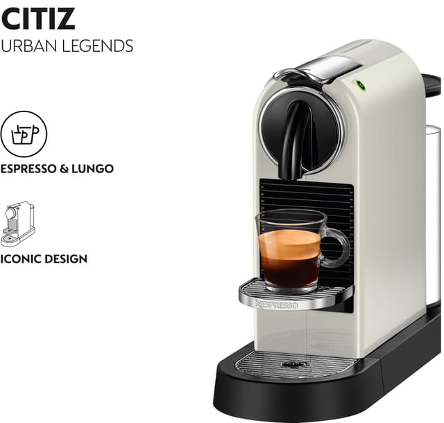 NESPRESSO® CitiZ kaffemaskine fra DeLonghi, Hvid