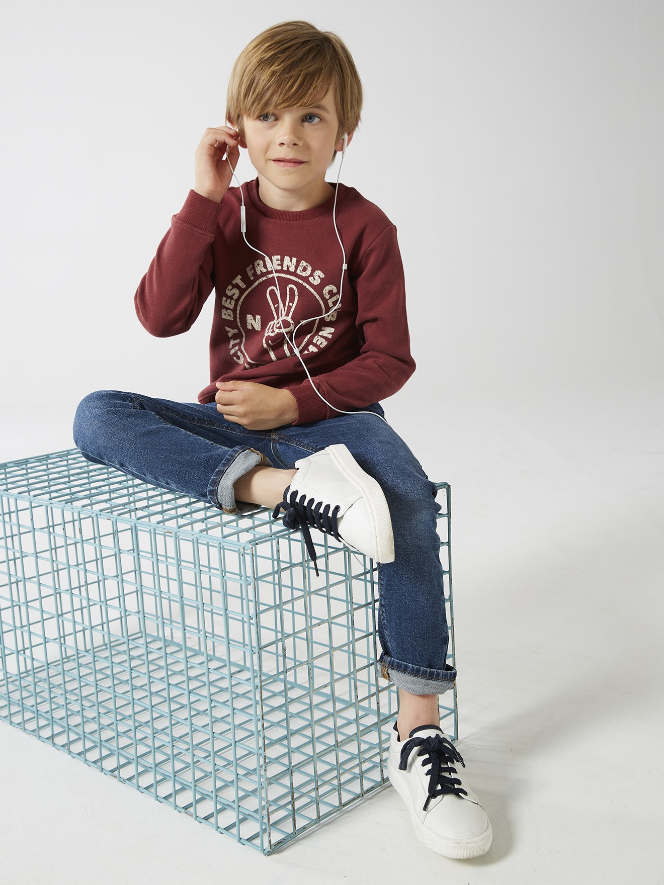 Conjunto de moletom com estampa gráfica para meninos