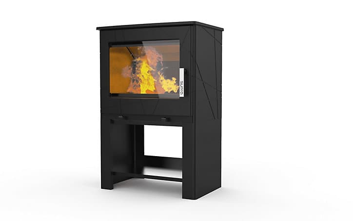 Poêle à bois en fonte Supra Adam bûcher 7.3kW 150m²