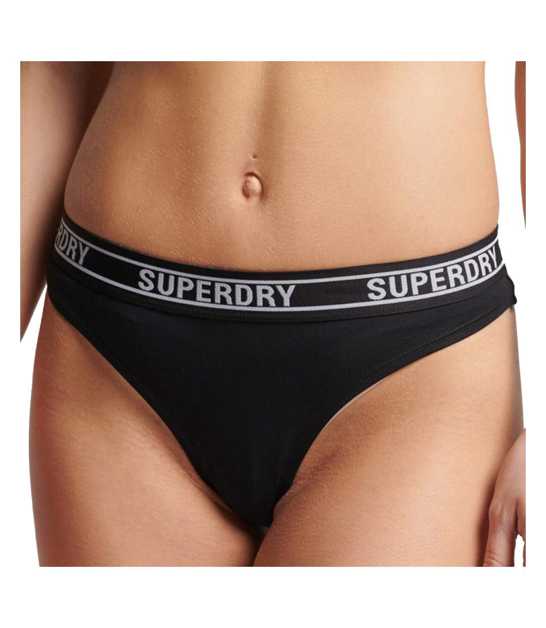 X1 Culotte Noir Femme Superdry Logo Brief