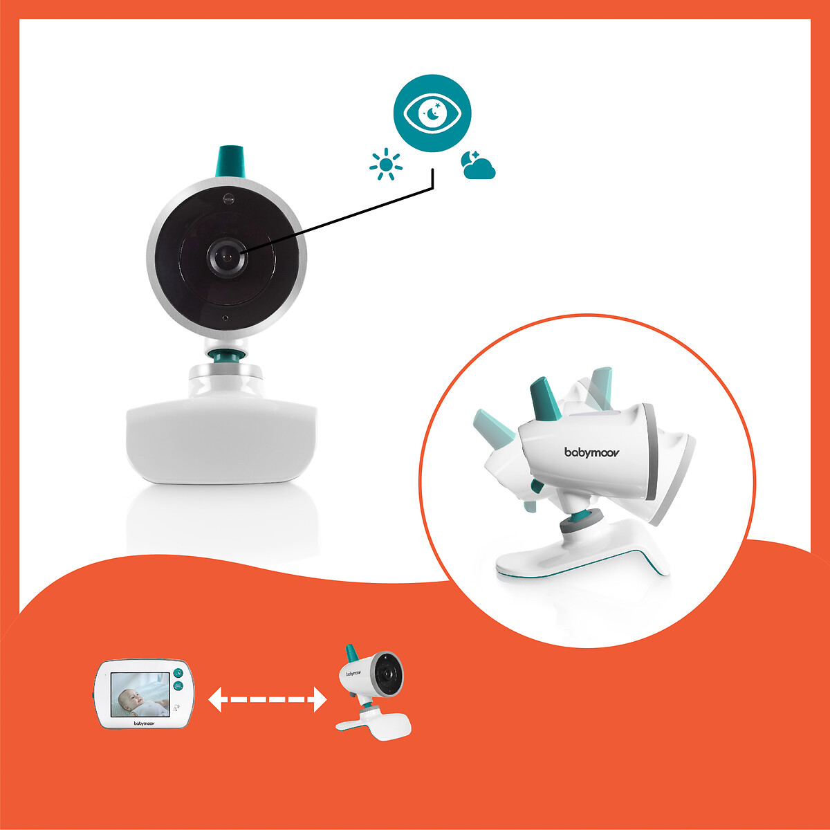 BABYMOOV<br>Vídeo de monitoramento de bebê que você sente