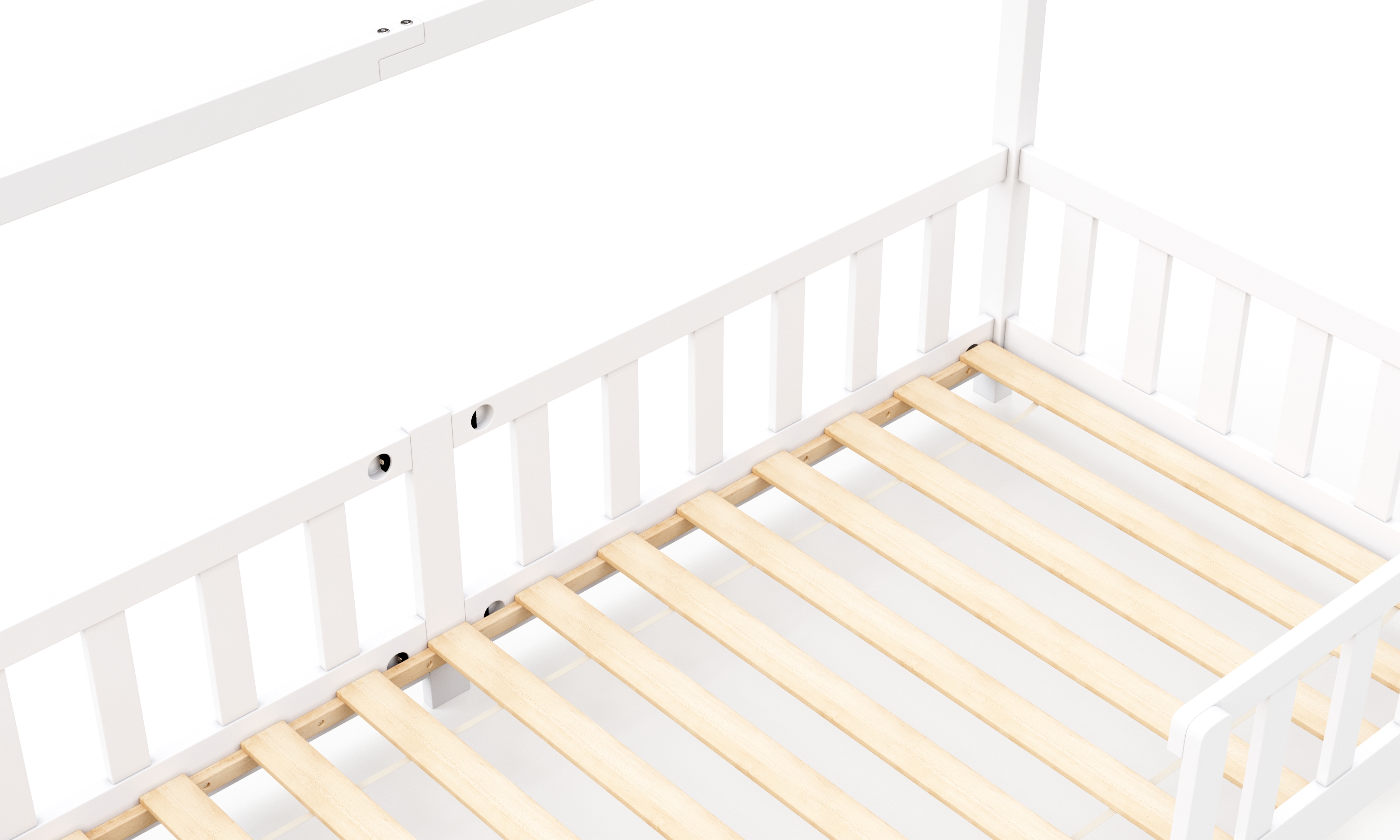 Kinderbett MAISON 90 x 200 cm weiss