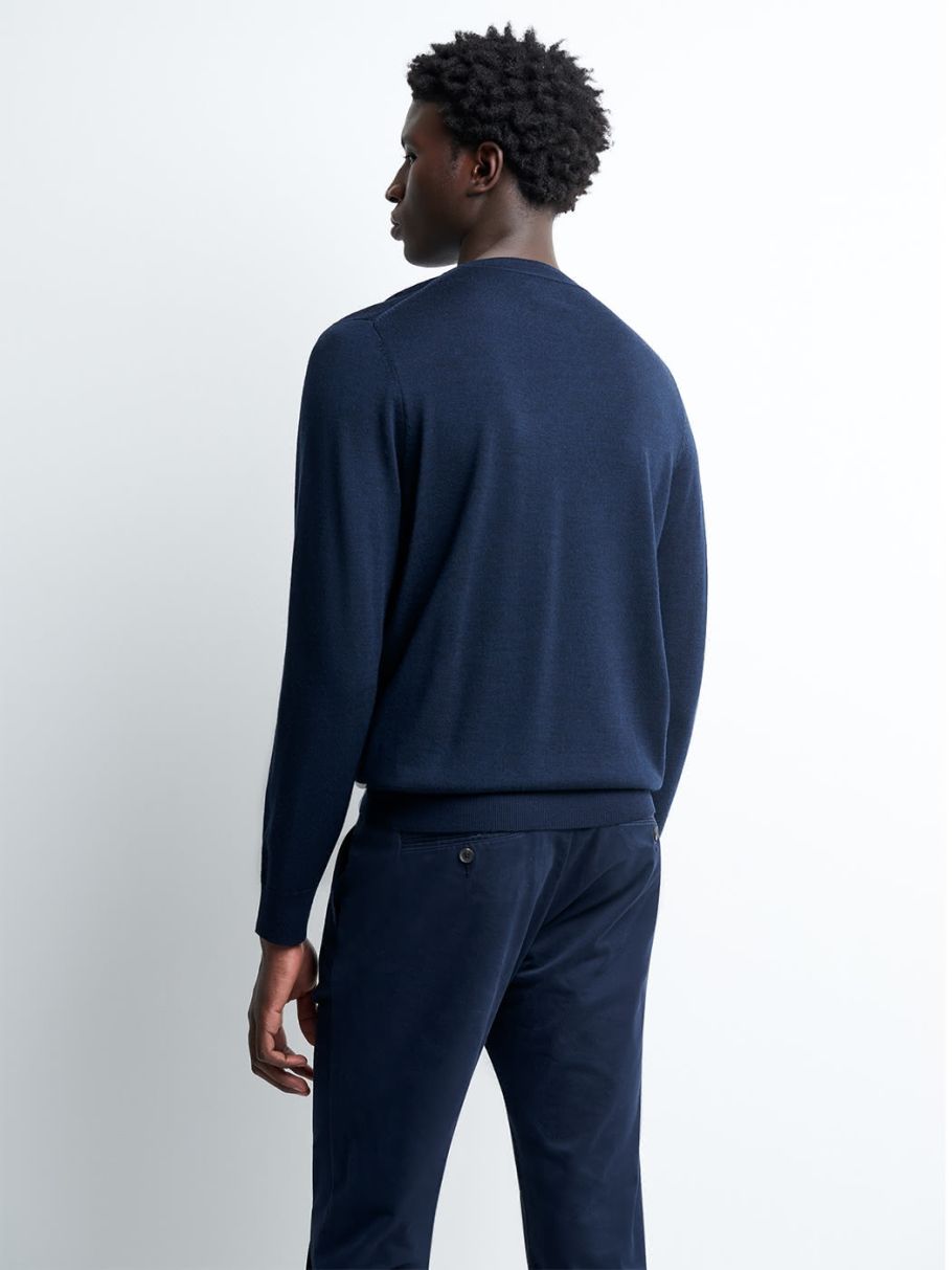 Pull col rond en laine mérinos