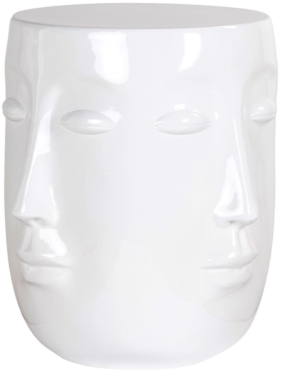 Bijzettafel Wit 825244 Christy ⌀40  x H46 cm