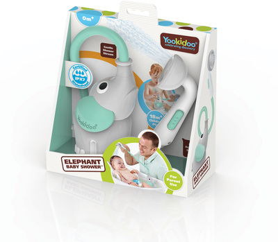 Yookidoo Babydusj Elefant, Turkis