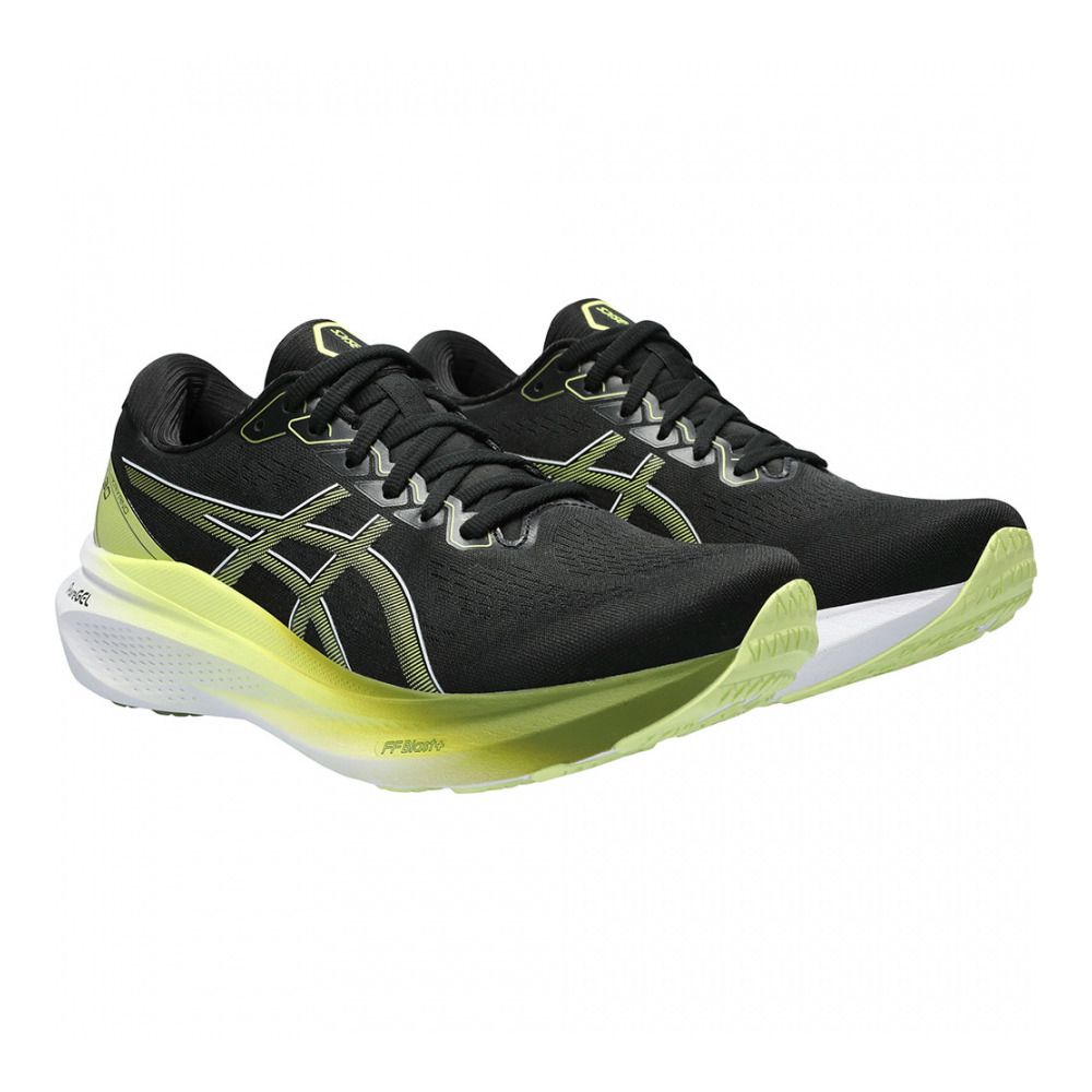 Asics GEL-KAYANO 30 - Chaussures running Homme black/glow yellow