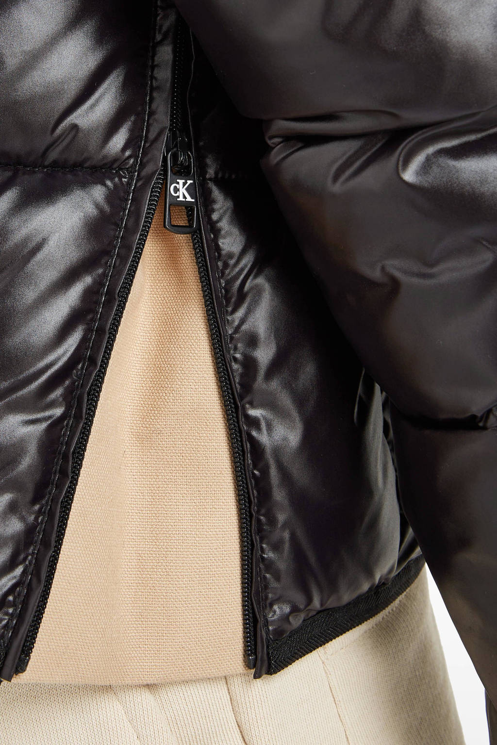 Calvin Klein gewatteerde winterjas zwart