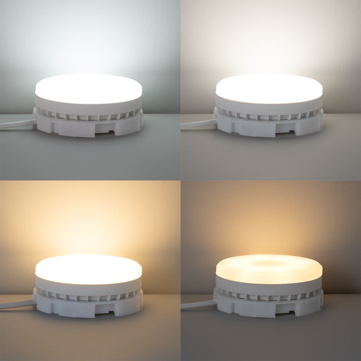 Set van 3 smart GX53 dimbare LED lampen 9W 806LM 2700K-6500K incl. Zigbee Smart Hub