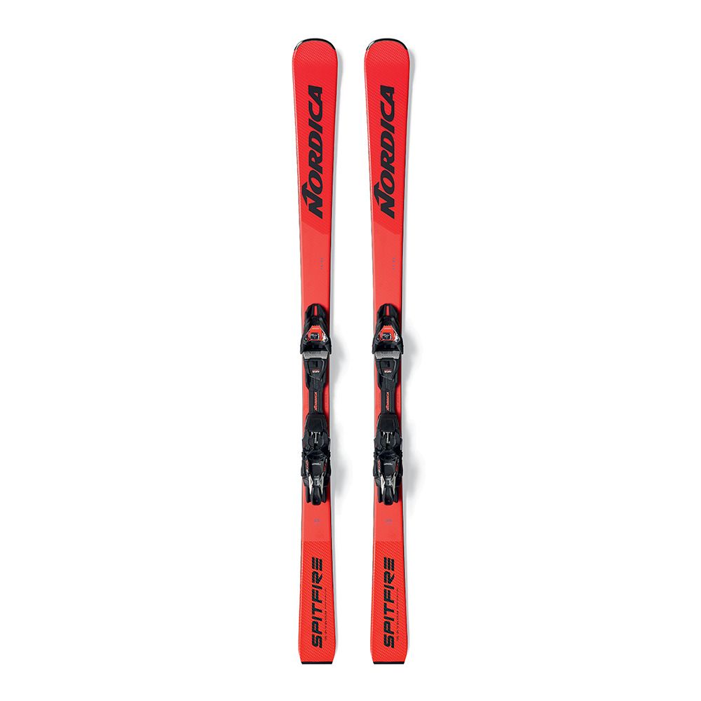 Nordica SPITFIRE DC 74 FDT - Skis piste + Fixations TPX 12 FDT black/black Homme rouge/antrazit/black/black