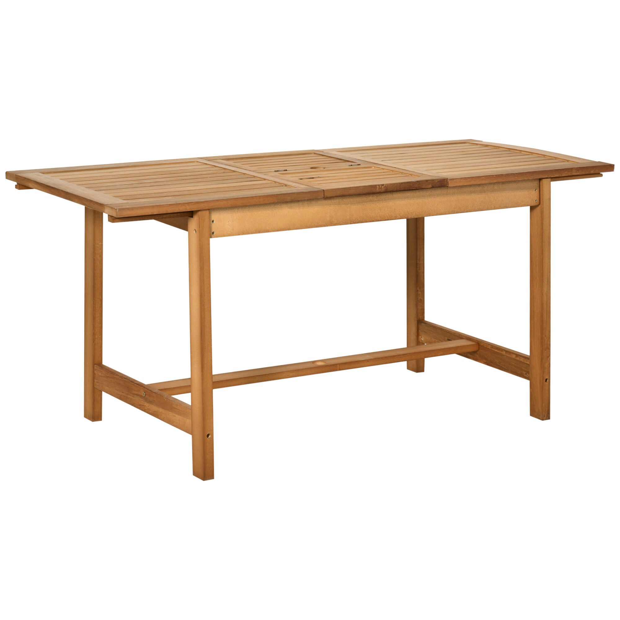 Outsunny Gartentisch ausziehbar rotbraun 120/160 x 70 x 72 cm (LxBxH)
