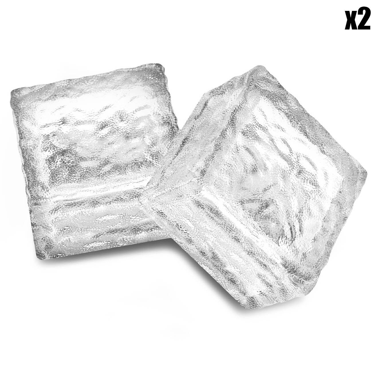 Pratik Garden 4 Pavés solaires LED Lumdo transparents - 10x10x5 cm