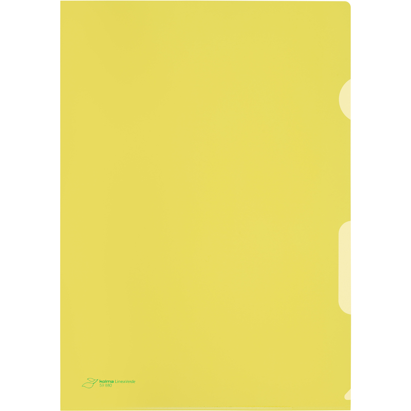Kolma Sichtmappen LineaVerde Strong, 10 Stück, A4, 110 µm, genarbt, gelb