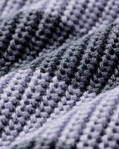 pull maillé à rayures pour bébé bleu foncé