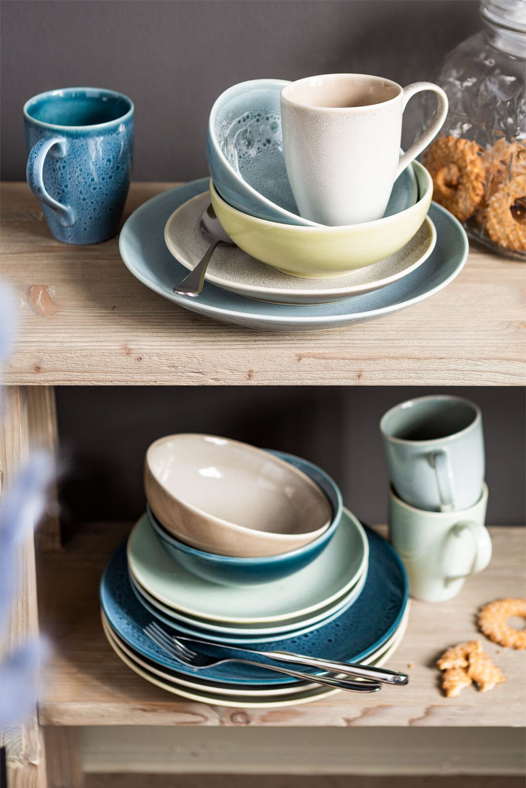 CreaTable Kombiservice NATURE COLLECTION REACTIVA AQUA 16-teilig
