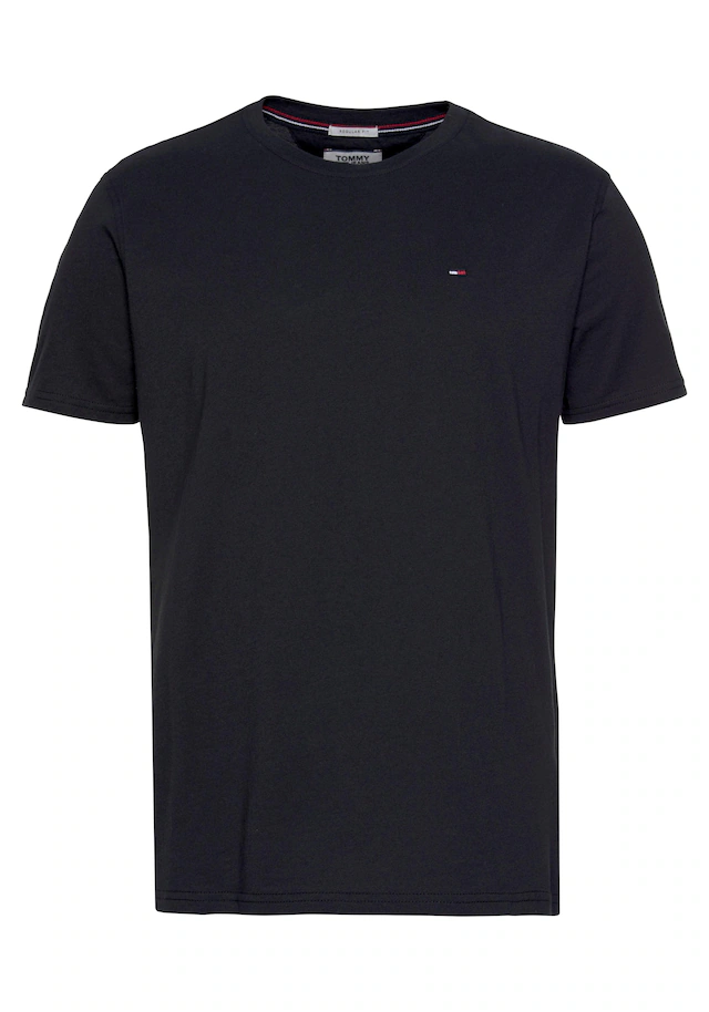 Tommy Jeans T-Shirt »TJM ESSENTIAL SOLID TEE«, mit Rundhalsausschnitt und dezenter Logo-Flag