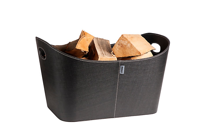 Panier à bûches en polyéthylène téréphtalate (PET) Aduro Baseline noir