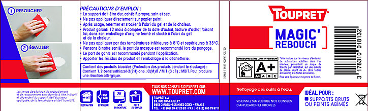 Enduit de rebouchage magic' Toupret 2L