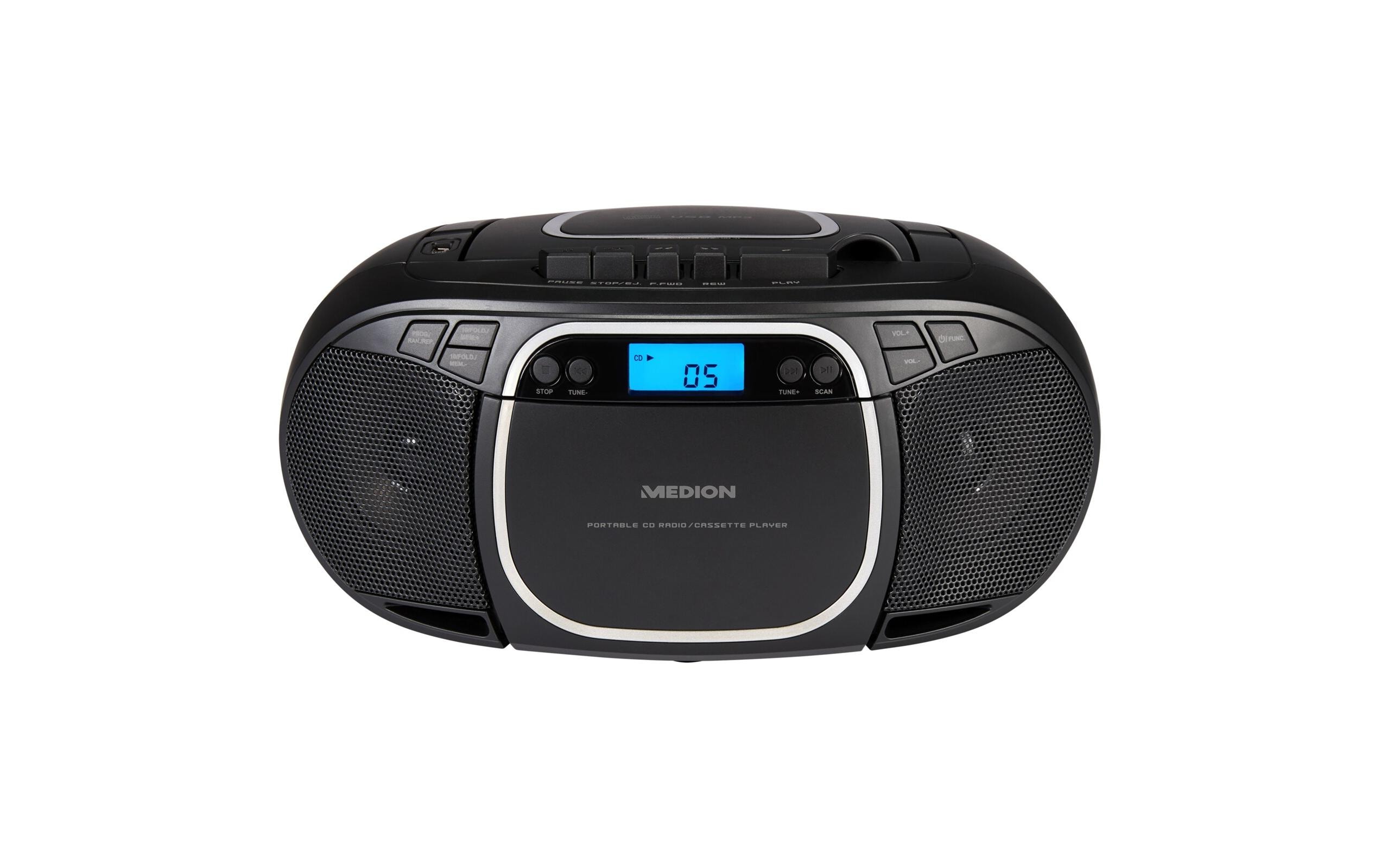Radio/CD-Player LIFE E66476 SchwarzCD-/MP3-/Kassettenspieler
