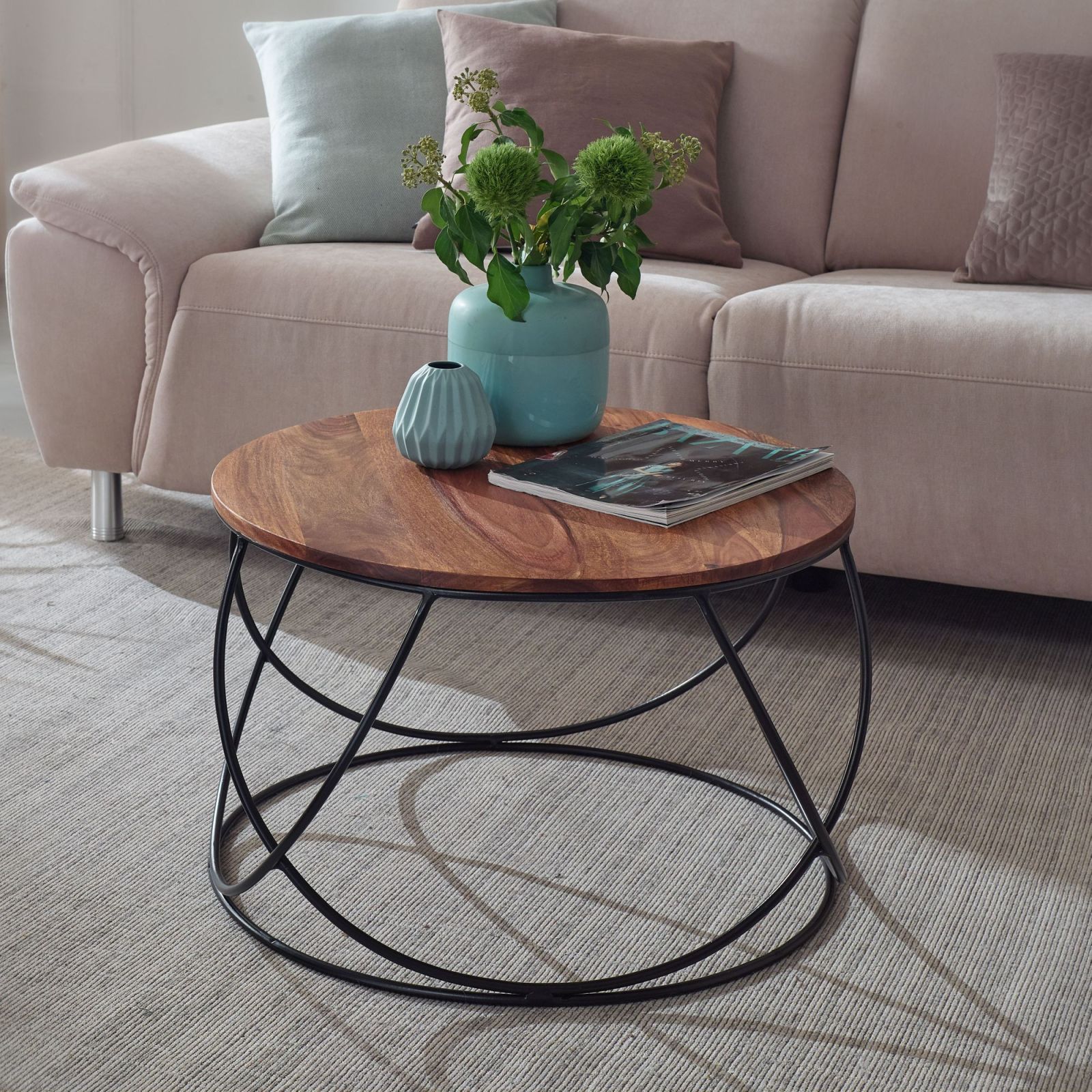Couchtisch - Sheesham massiv - 60 cm